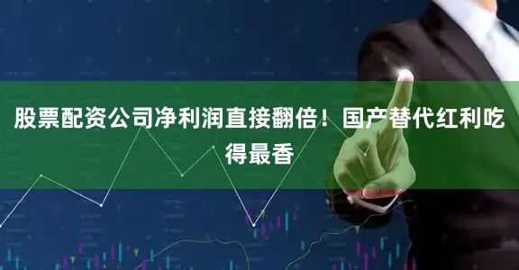 股票配资公司净利润直接翻倍！国产替代红利吃得最香